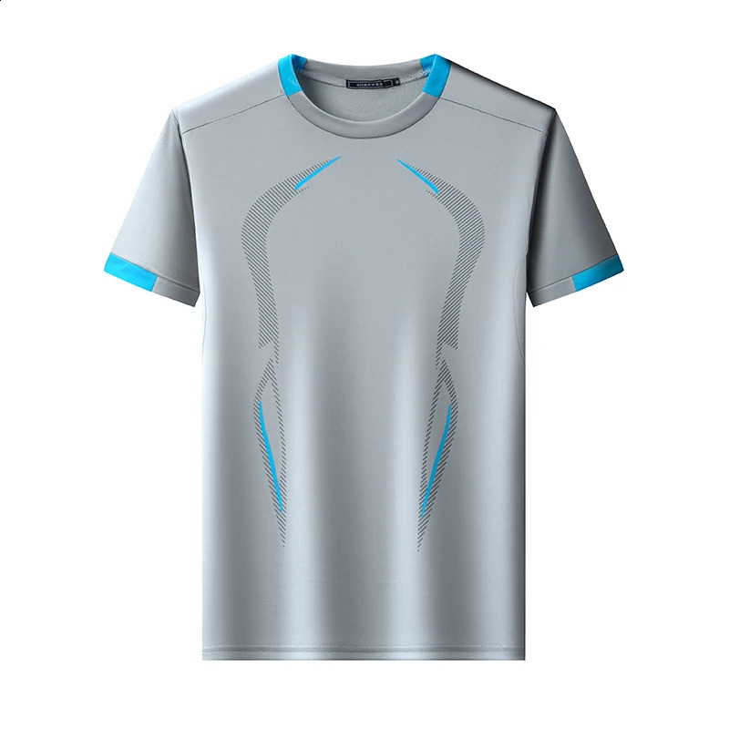 Summer Fitness Breathable T Shirt for Men Quick Drying Jogging Tshirt Training Tees Gym Tops Lightweight Large Tshirt 240816