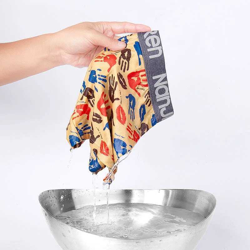 5Pcs/lot Mens Boxer Shorts Cotton Sexy Underwear Print Underpants Male Breathbale Lingerie Plus Size L-5XL Free ShippingXJ240815