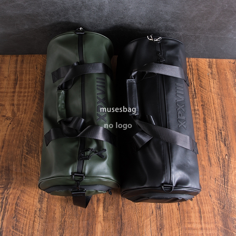 Fitness bag Male and female PU leather large capacity handbag fashion brand dry wet separation swimming sports bag travel luggage bag