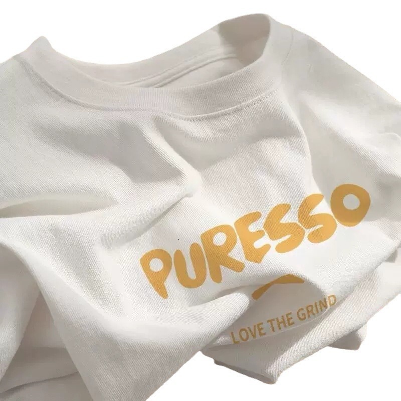 240g American pure cotton short t-shirt for women's summer oversized loose and chubby mm half sleeved design feeling, niche white top