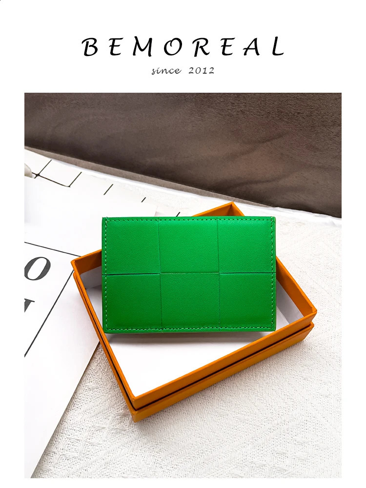 Mens and womens y n holder made of genuine leather high-quality ultra-thin wallet denim thin business card bag 240816 178f 4