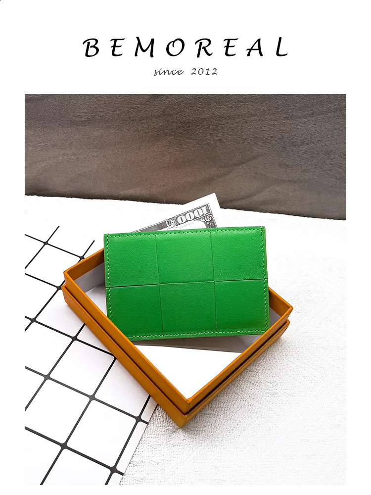 Mens and womens y n holder made of genuine leather high-quality ultra-thin wallet denim thin business card bag 240816 178f 4
