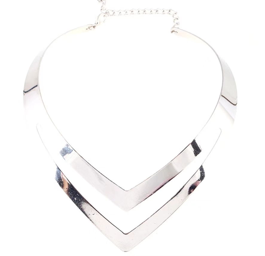 Elegant Temperamental Metal Necklace Band Trendy European American Hip Hop Accessory