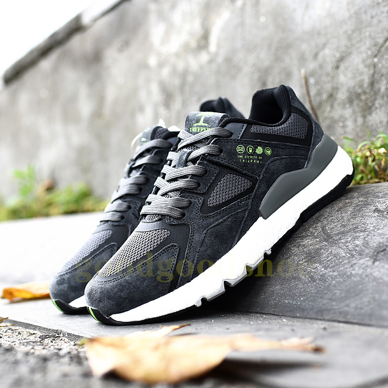 New Men Women Designer Casual Shoes TREEPERI suede sneakers Dark Grey Black Light Tan Black Olive Purple Mens Outdoor Fashion shoe Womens Sports Runne