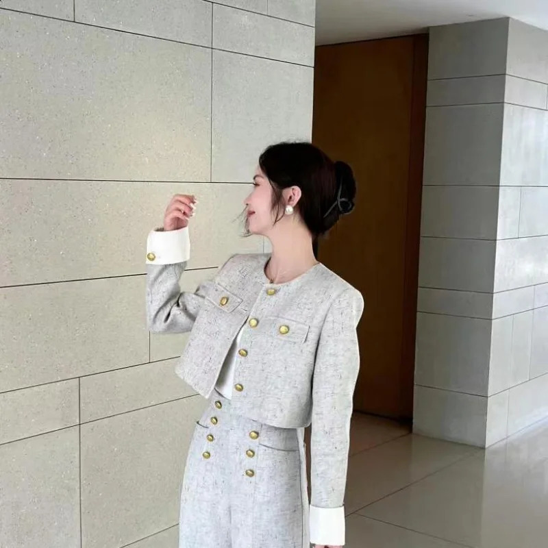 Early Autumn Suit French Socialite Temperament High-end Two-piece Suit Slimming Temperament Outfit for Women 240815
