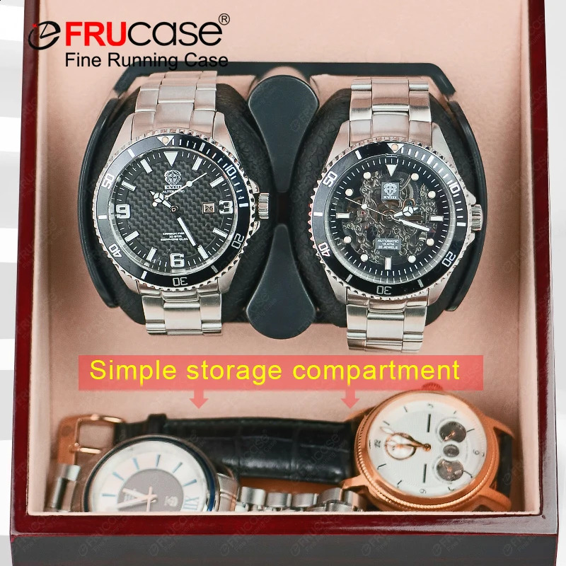FRUCASE Watch Winder for Automatic Watches Watch Box Automatic Winder Use USB Cable with Battery Option 240812