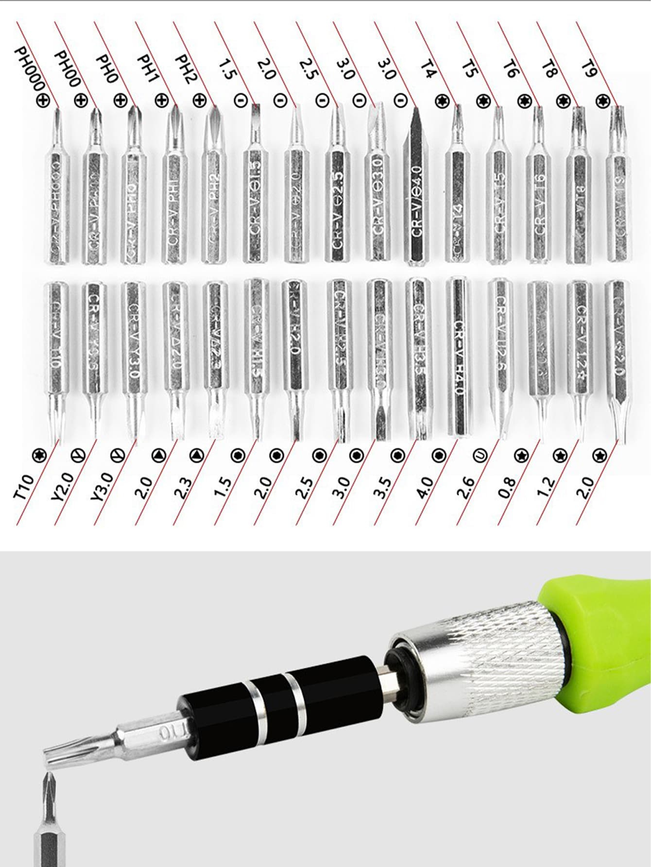 1pc32 in one multifunctional manual screwdriver car repair tool mobile phone repair screwdriver computer disassembly tool multifunctional