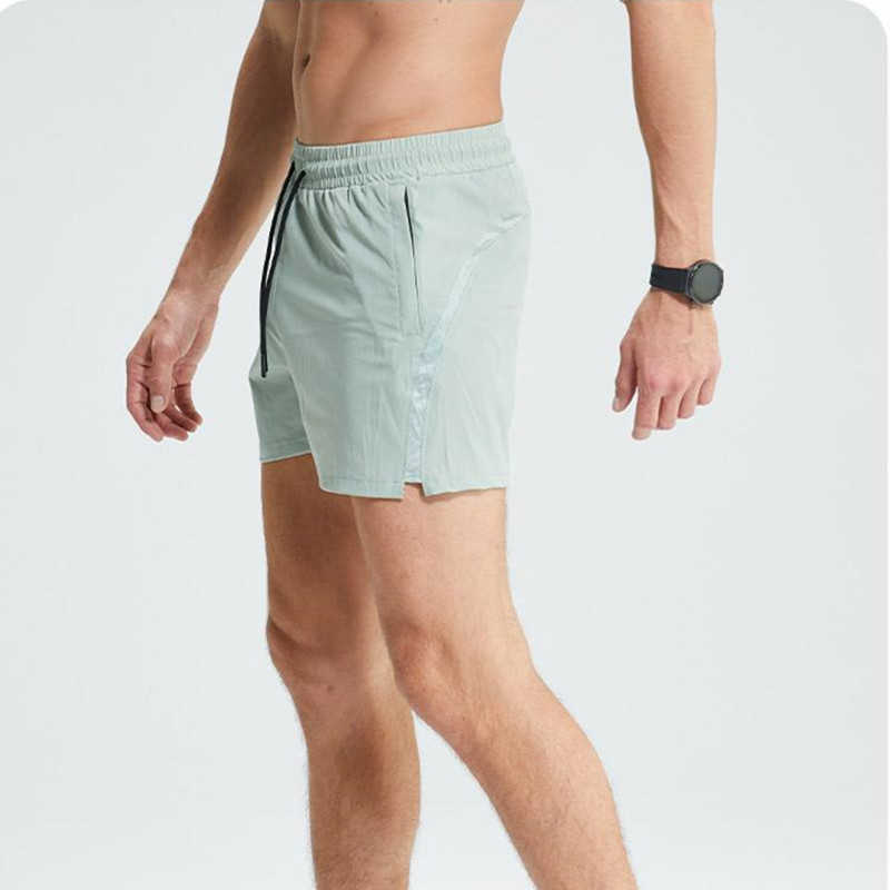 2025--Men Breaker Shorts Sports Quick Dry Linerless Shorts With Zipper Pocket Mobile Phone Casual Running Gym Fifth Mens Jogger Pants