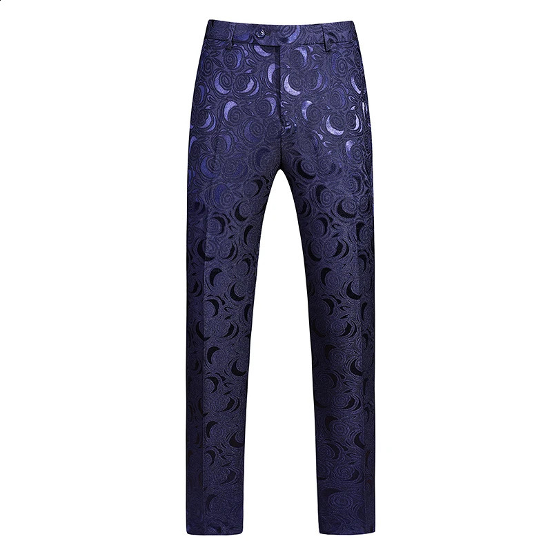 Black Classic Mens Jacquard Set Pants Size S M L XL XXL XXXL 4XL 5XL Mens Business Wedding Banquet Dress Trouser 240815