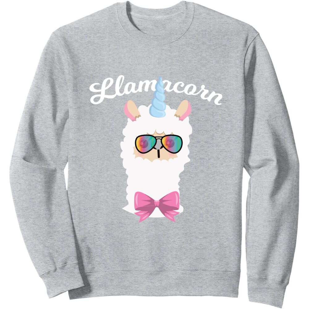 Long Sleeve Shirts for Men sweatshirt Llaorn Animal Lover Funny Llama Unicorn Gift Sweatshirt T shirt Tee Streetwear Casual tops clothes