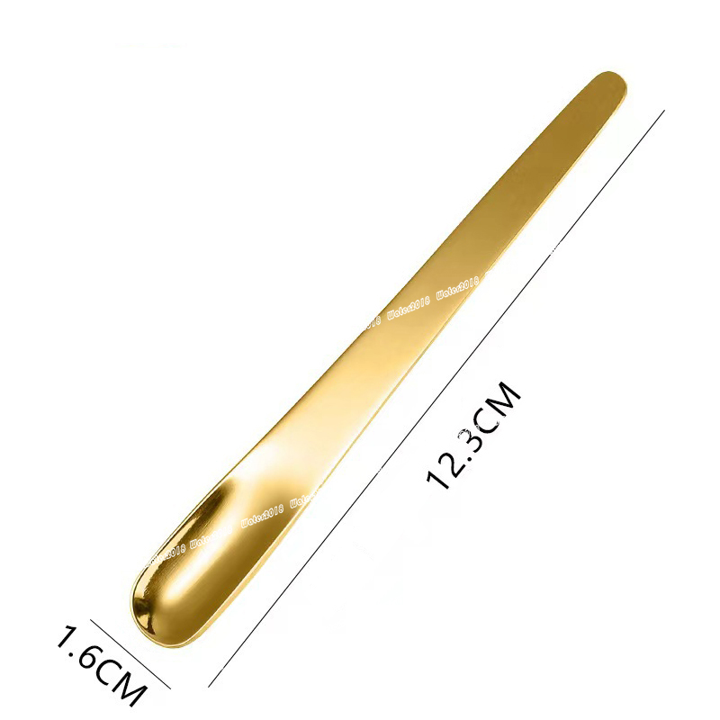 Stainless Steel Coffee Stirrers Spoons Italian Style Cake Spoon Lce Cream Scoop 4 Colors