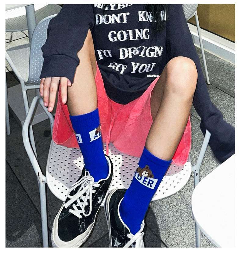 Little Bear Socks Autumn/Winter Trendy Brand Men's Long Socks Women's Sports Ins Trendy Street Versatile Long Socks