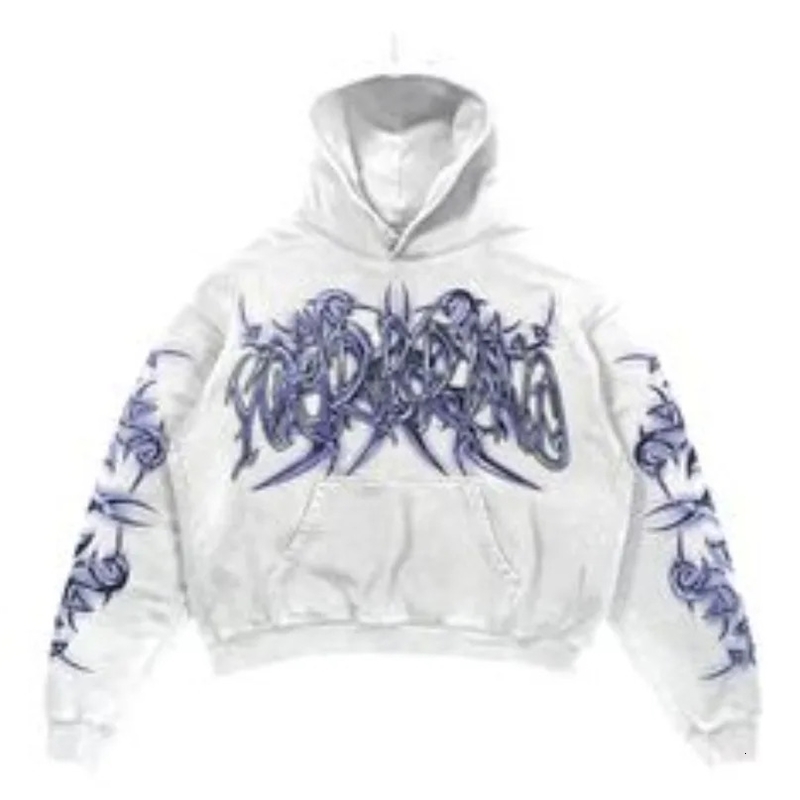 Hip Hop Skull Pattern Oversized Print Hoodies Women Loose Sweatshirt Y2k Gothic Casual Streetwear Couple Tops Womens Hoodie 240816