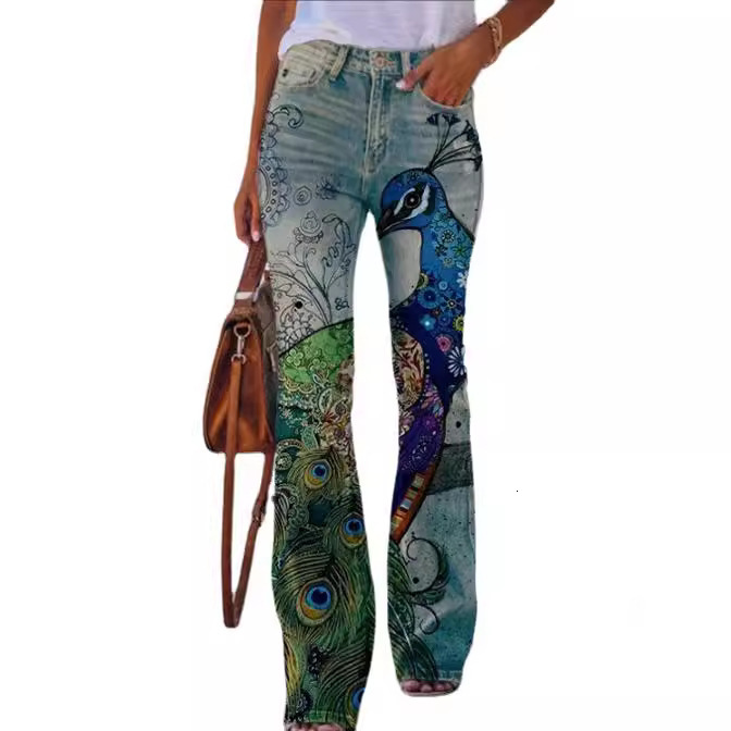 2022 Imitation Large Casual Long Pants Thin Jeans Women's