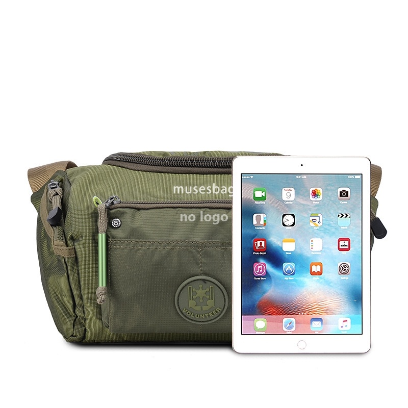 Multi-pocket men's bag Fanny pack Men's Valandere Outdoor sports riding bag canvas waterproof crossbody bag