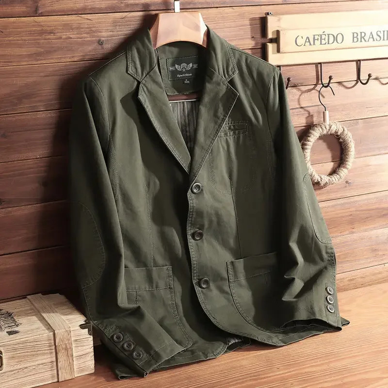 Four Seasons Mens Trend Fashion All-in-one Handsome Jacket Man Loose Coat Male Casual Wear Small Suit Jacket Top 240815