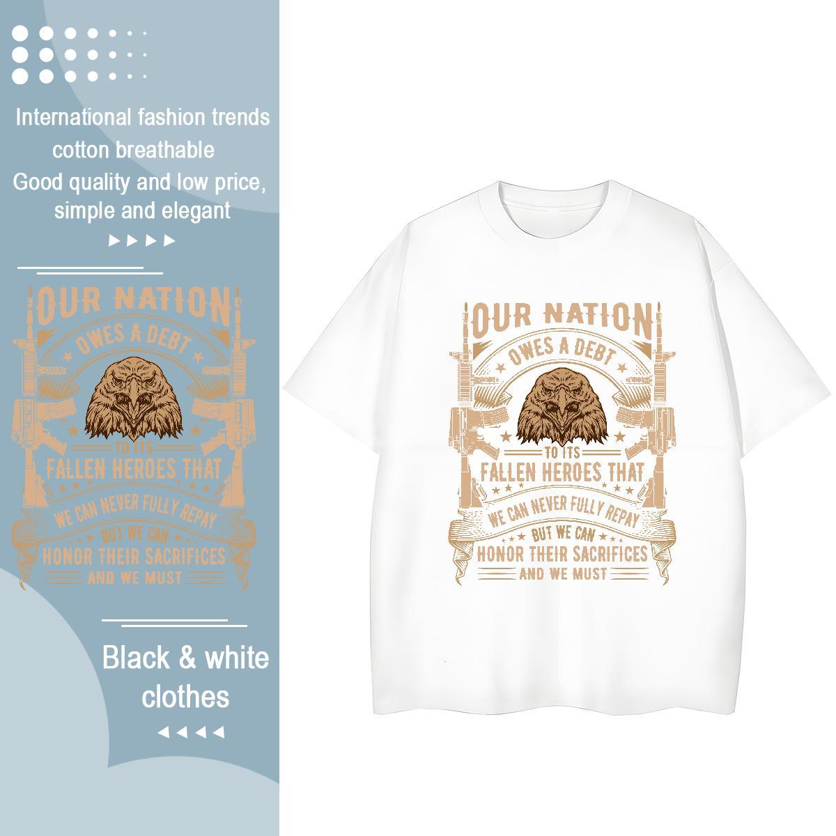 2024 DIY Women T Shirts Breathable Crew Neck 230g Cotton Unisex Tshirts Custom Print Plus Size cool Spring Summer Nice Tee Shirt