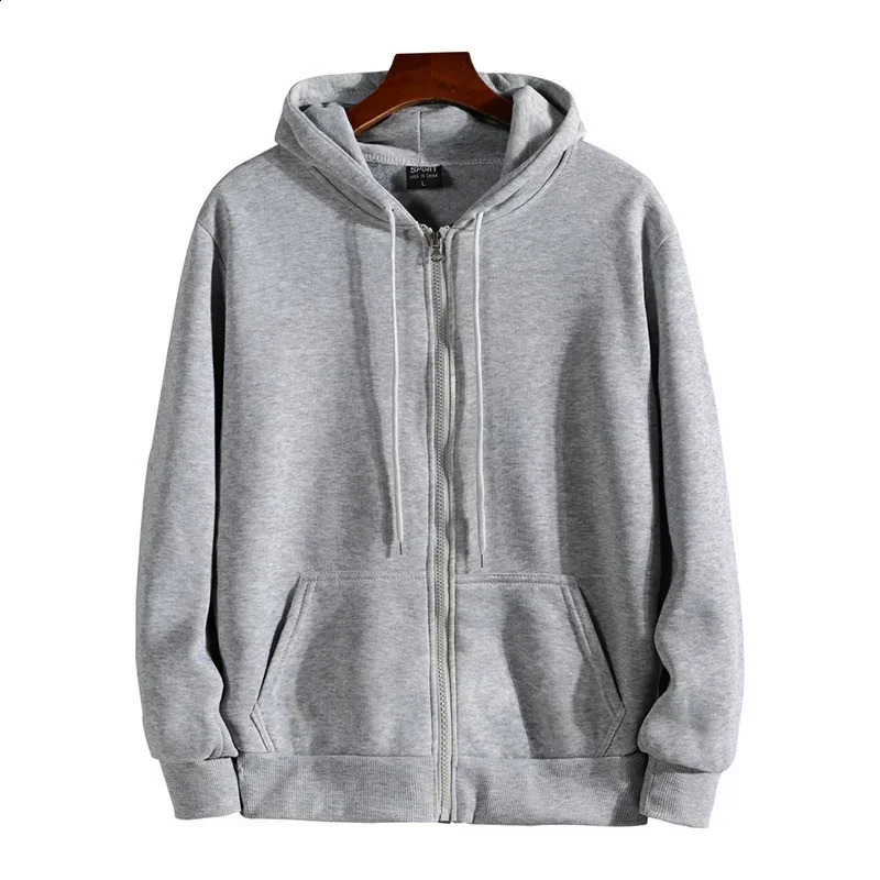 Mens Solid Set Zipper HoodiePants Spring/Autumn Casual Fitness Sports Elastic Mens Clothing Set Drawstring Pants 240827