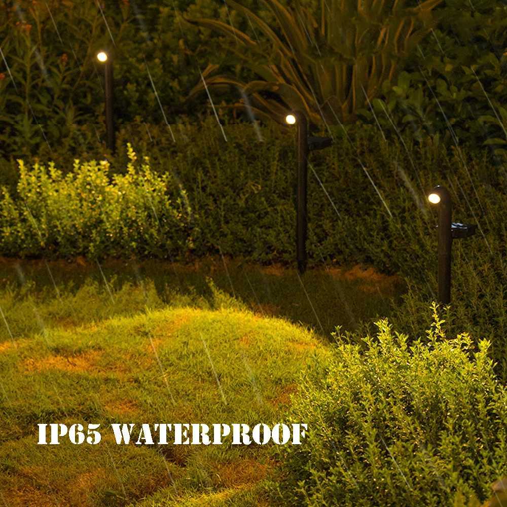 4/6PCS 3000k Led Solar Lawn Lights Outdoor Lamp Garden Courtyard For Walkway Path Villa Landscape Projection Solar Path Light Y240816