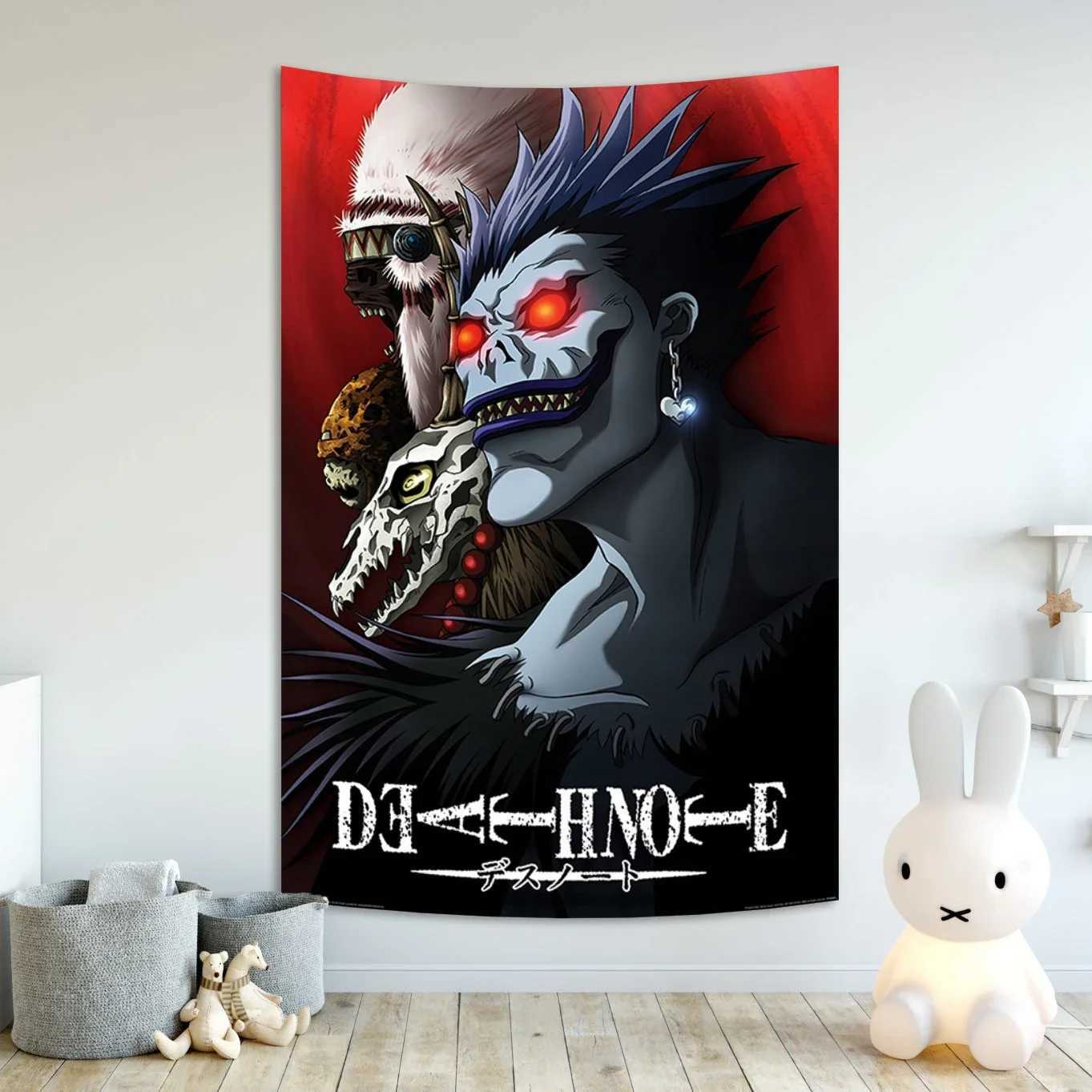 Horror Hot Anime Death Note tapestry Aesthetic Art Wall Paintings Bar Cafe Decor banner flag Y240816