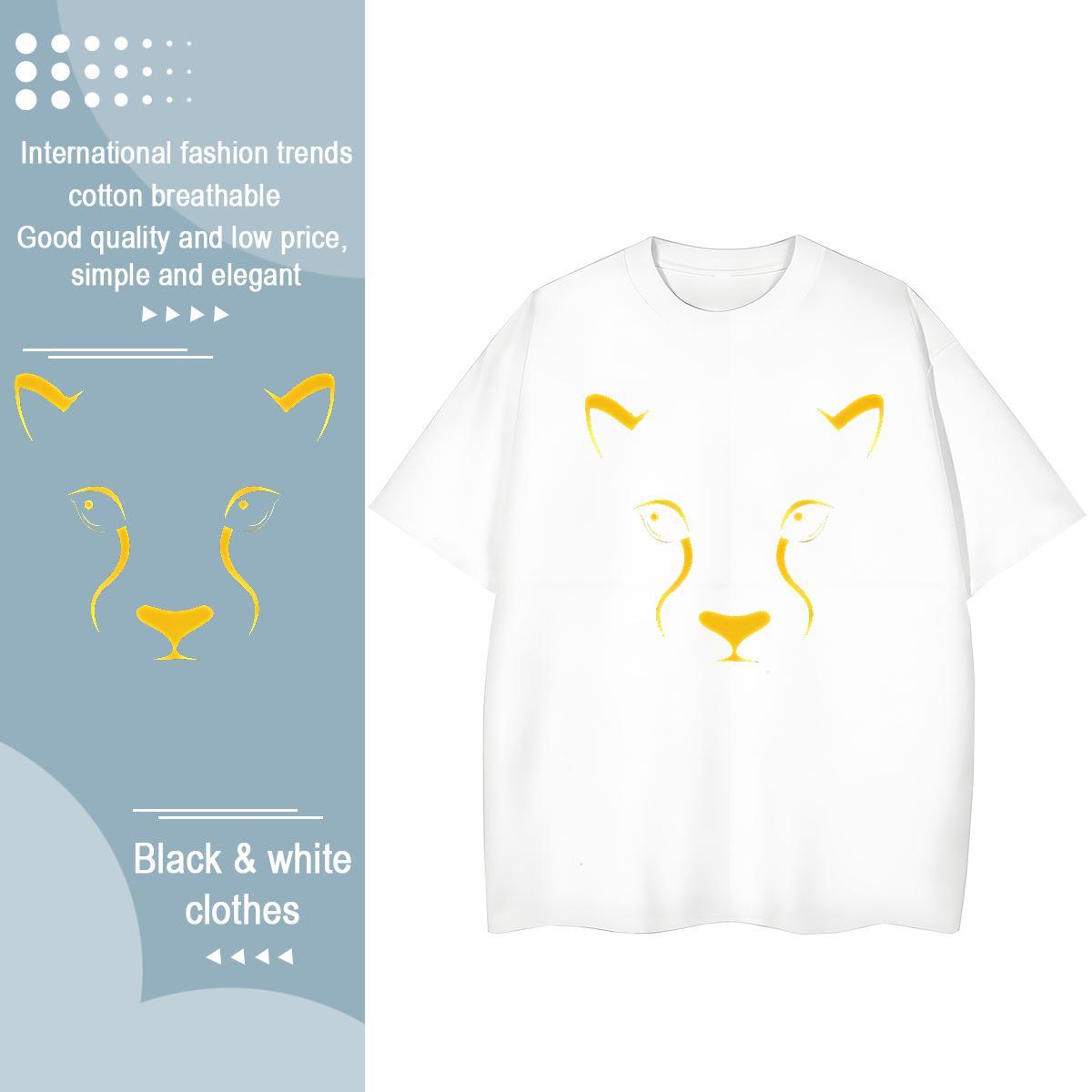2024 DIY Womens T Shirts Comfortable 230g 100% Cotton Woman Tshirt Graphic fox Sport Lady Polos