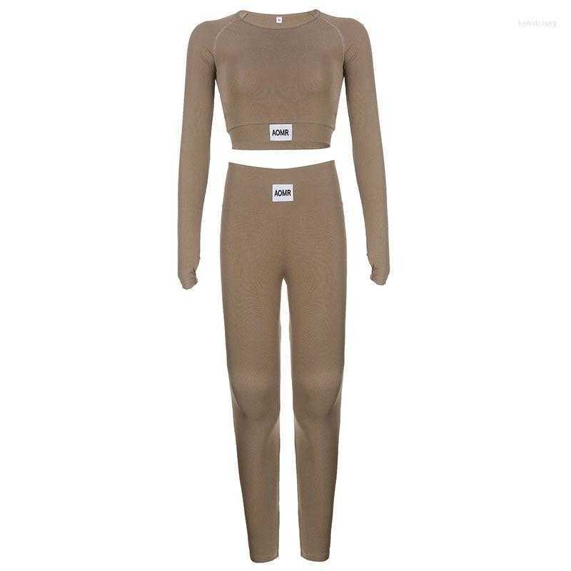Yoga Outfit Womens Two Piece Pants Set Women Sportswear Workout Clothes For Sport Sets Suits Fitness Long Sleeve Yoga Leggings S2412306