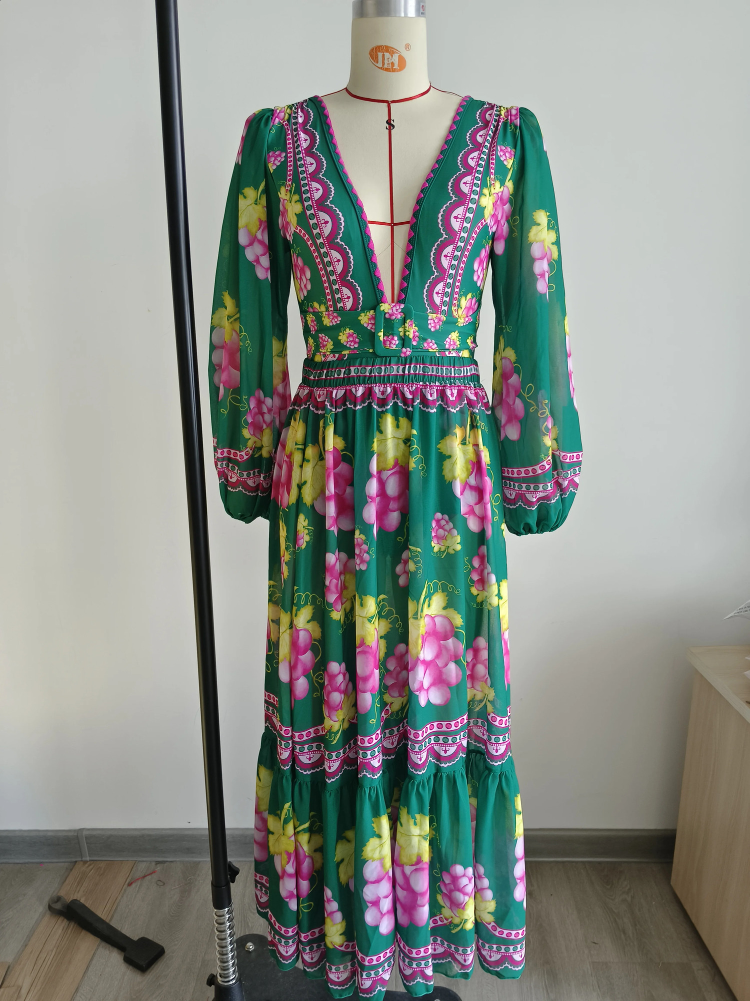 womens swimsuit 2PC overlay ruffled northeast print deep V onepiece Monokini kimono bikini summer beachwear 240815