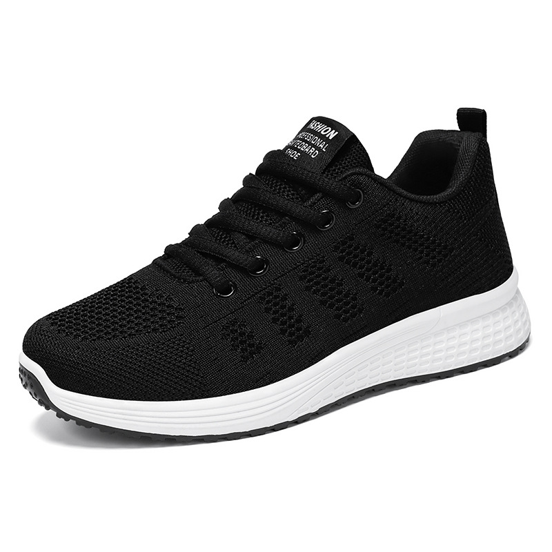 Women's breathable and comfortable flying woven one foot comfortable casual sports single shoes