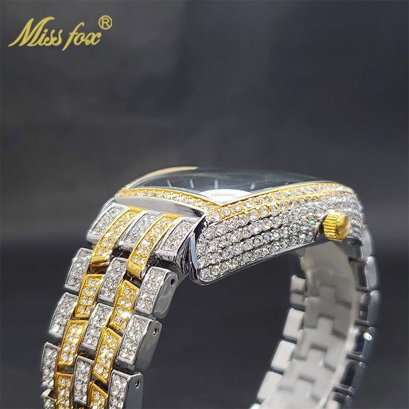 Starry Frank full dia tonneau watch style high-end men's wormhole concept hip-hop trend free shipping