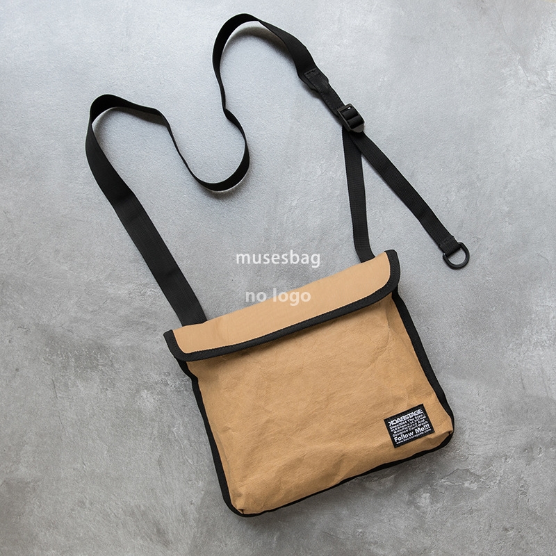 Fashion brand personality shoulder bag Male fashion envelope bag casual crossbody bag simple trend kraft paper crossbody bag messenger bag