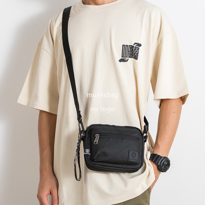 Korean fashion men's shoulder bag casual mini mobile phone bag personality waterproof trend Japanese small square bag crossbody bag