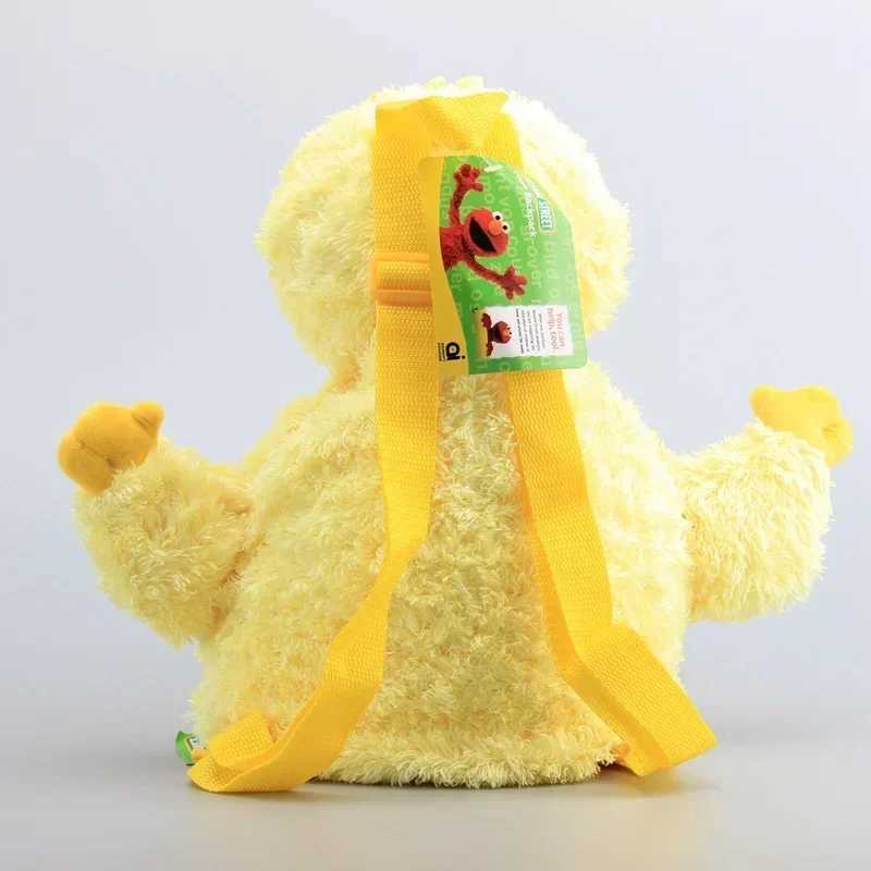 45cm Plush Backpack Toy Red Elmo Blue Biscuit Man Yellow Big Bird Plush Bag Childrens Christmas Gift W240815