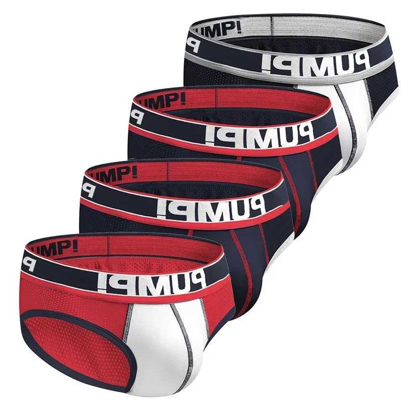 4pcs/lot Breathable Mens Slip Bikini Jockstrap Briefs Sultiple Styles Mens Panties Sexy Gay Men Underwear Sissy Men UnderpantsXJ240815