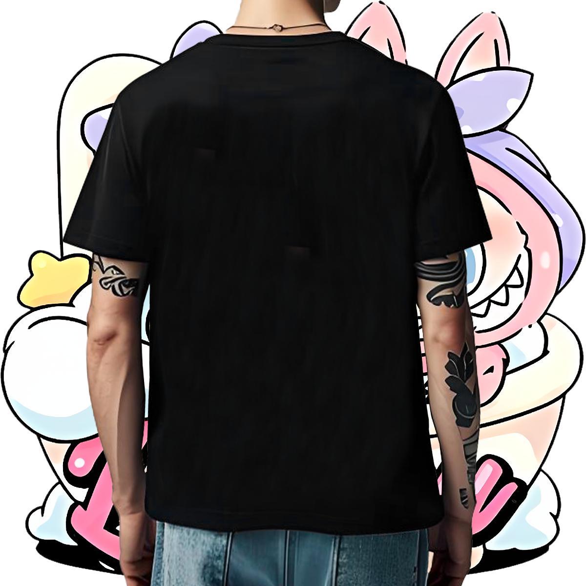 Classic Casual Mens Tshirts monster Sports Casual 230g Pure Cotton Clothes O Neck Short Sleeves Brand T-Shirts for Men Black White