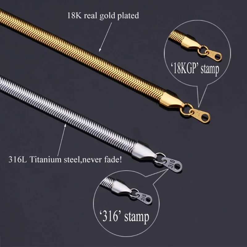 Ball Caps Lockets Gold/Silver Plated Flat Snake Chain Bracelet Suitable for Men Women Jewelry Fashion Birthday Gifts QC24 Q240815