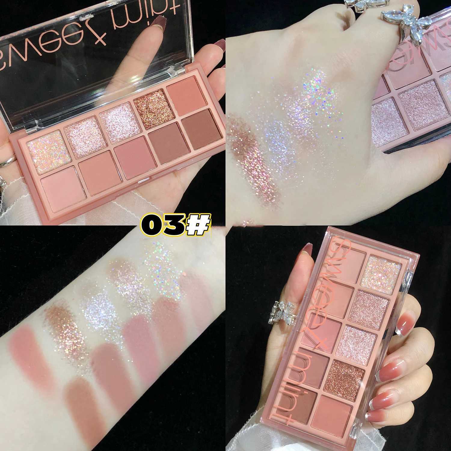 10 color eye shadow palette caramel pumpkin all matte acrylic eye shadow makeup glitter rose peach eye shadow pigmentW241212