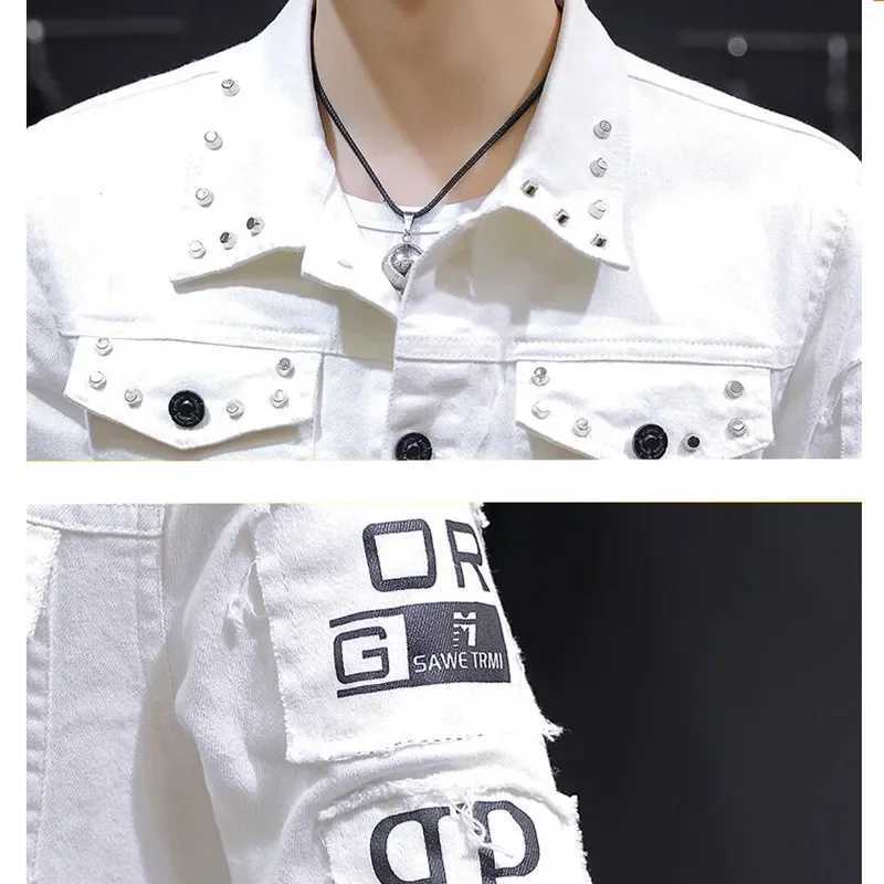 Spring 2024 new loose casual denim jacket black denim jacket mens wear mens wear W241011