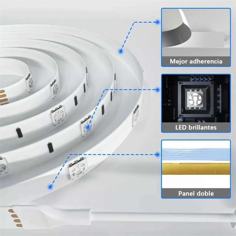 130ft/50ft LED Strip Lights Smart LED Lights For Bedroom BT LED Lights APP Control DIY Multiple Colors On One Line Color Cha CL240815