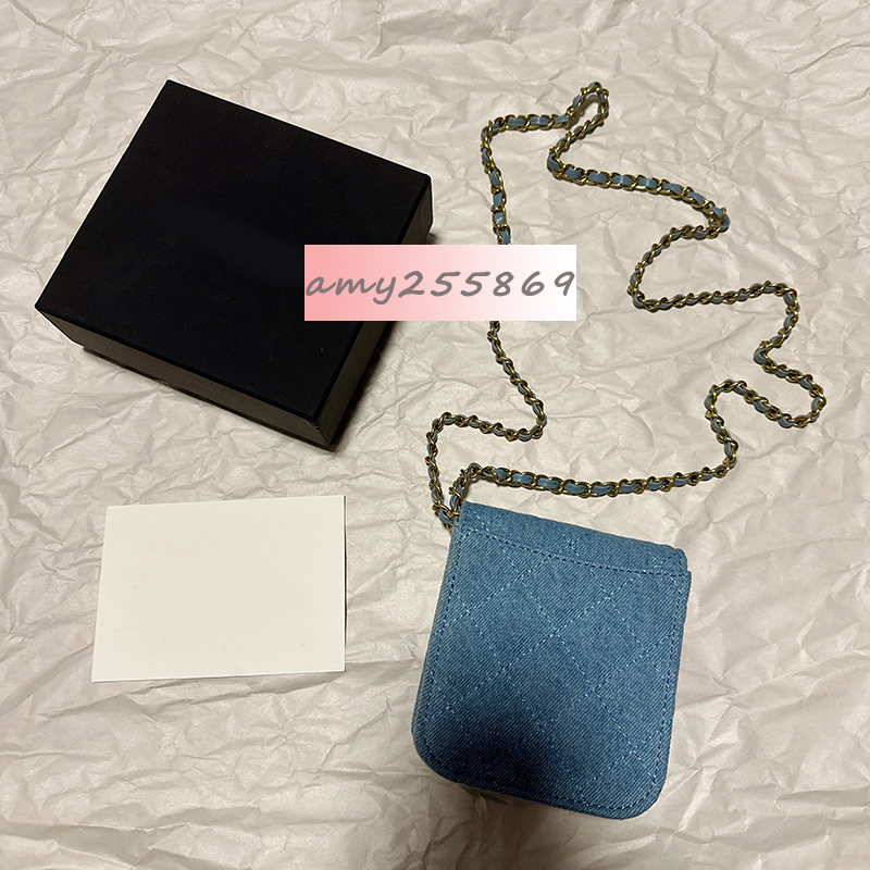 10X4X13CM Storage bags denim camera bag beauty cosmetics organization with gift box packing