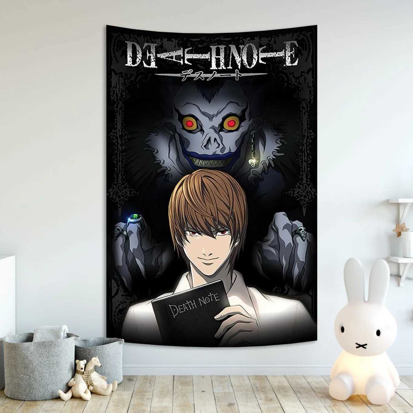 Horror Hot Anime Death Note tapestry Aesthetic Art Wall Paintings Bar Cafe Decor banner flag Y240816