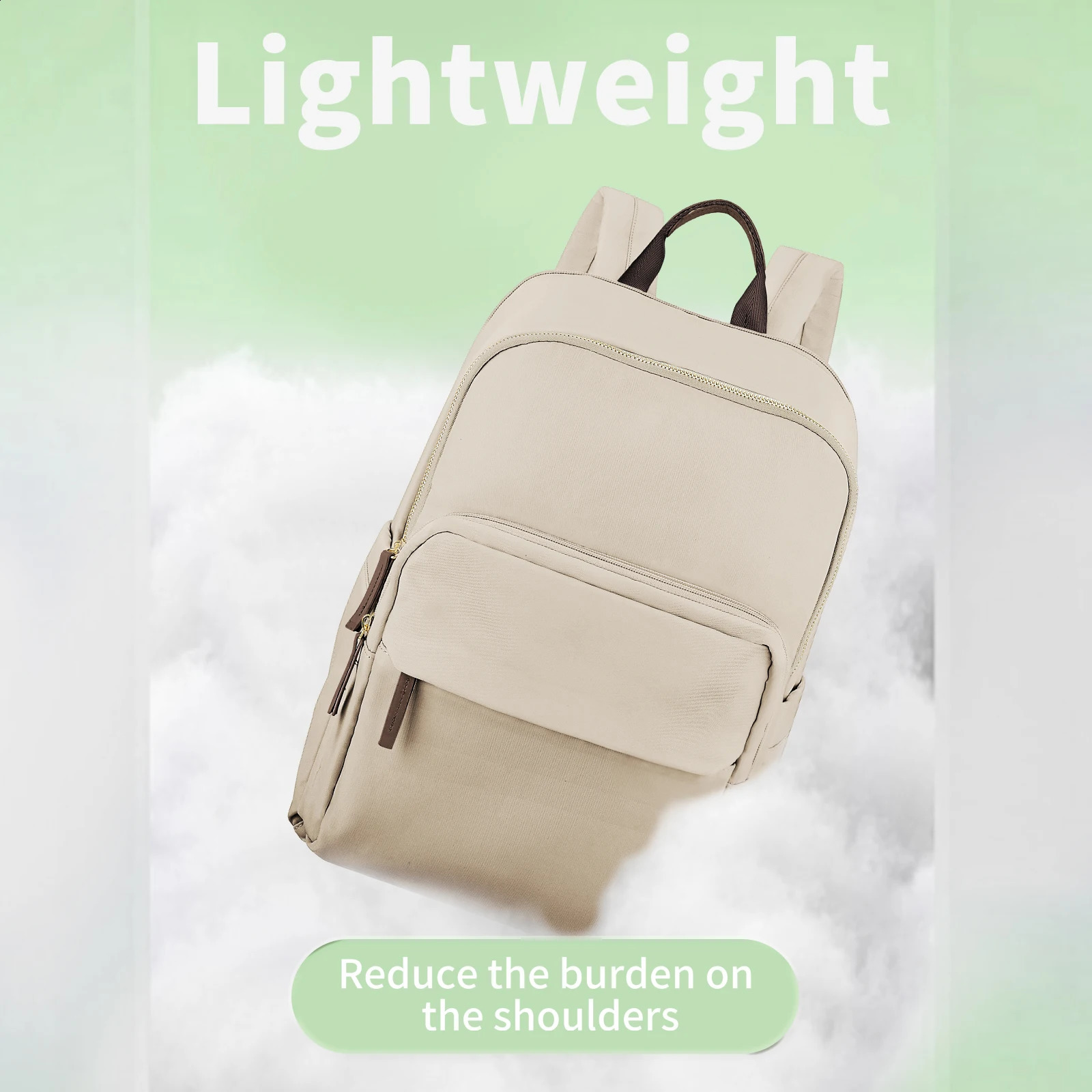 Simple Large Capacity Backpack Women Travel Business Teacher Laptop Shoulder Bag Girl School Student Purse 240815Z