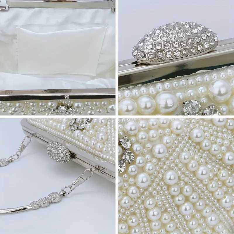 Diamond Carrying Bag Versatile Beaded Evening Dress Popular Fashion Metal Chain Shoulder Bag Handmade Beaded Embroidery Bag CL240816