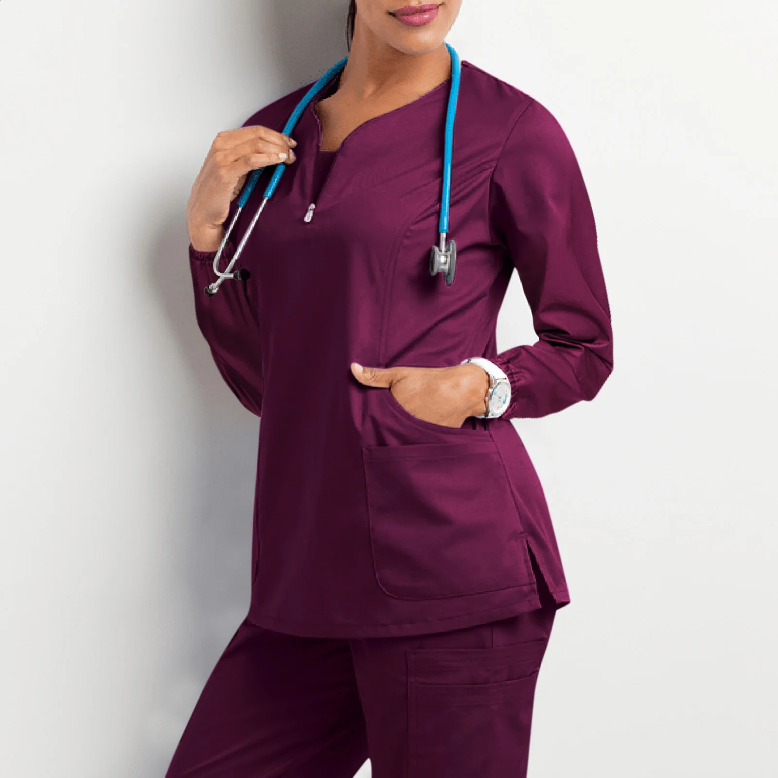 Autumn and Winter Operating Room Hand Washing Uniform Womens Long-sleeved Workwear Nurse Surgeon Isolation Overalls 240815