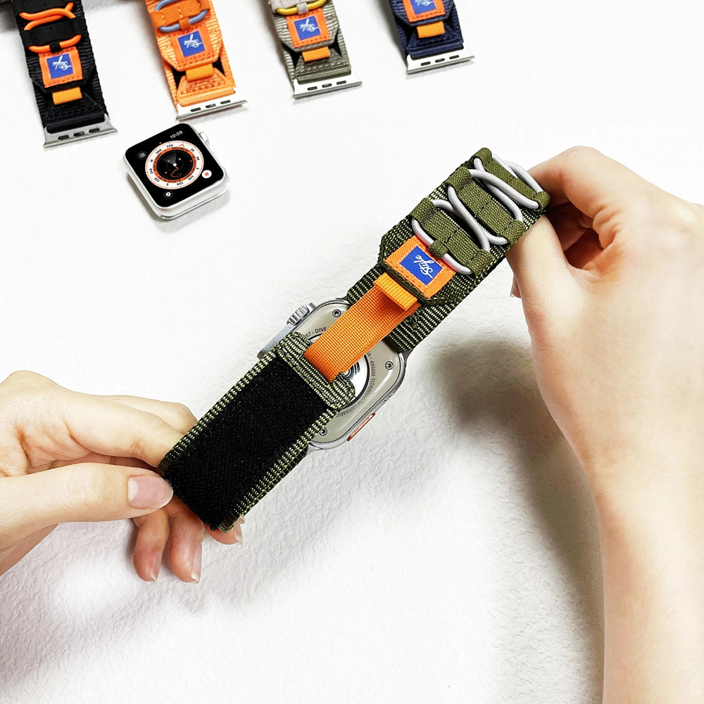 Wrist Strap Apple Watch Ultra 2 Series 9 8 7 6 SE 5 4 Nylon Tactical Sports band for iwatch 49mm 45mm 44mm 42mm Bracelet free shipping