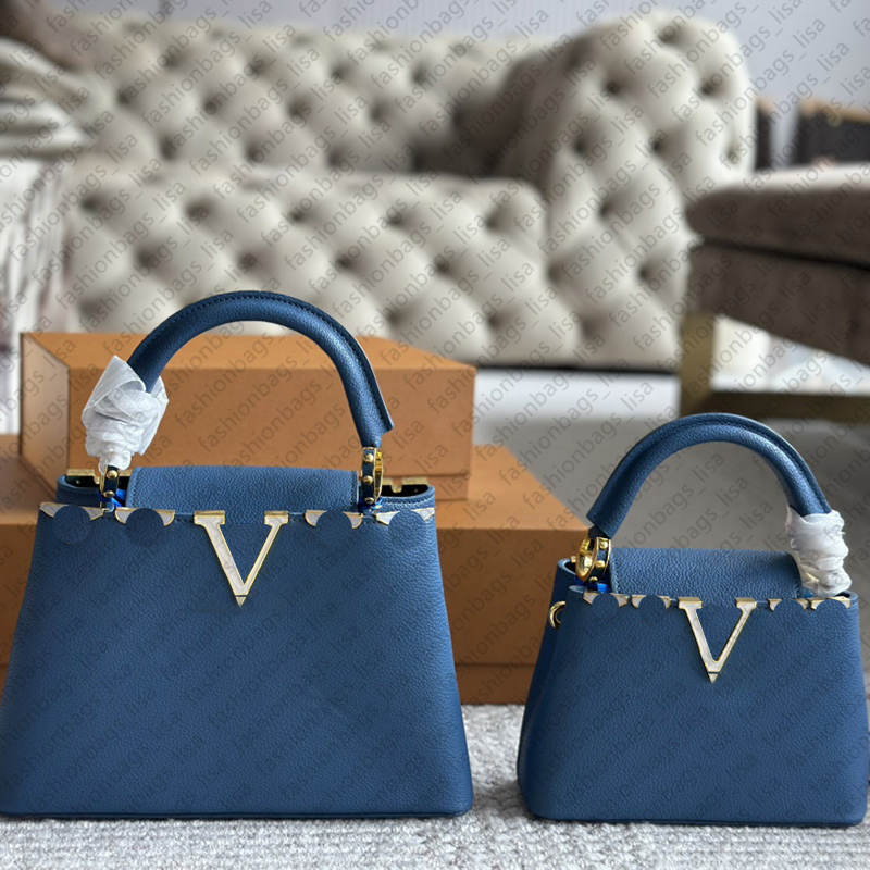 French Classic Capucines Designer Enamel Chain Crossbody Bag Brand Ladies Old Flower Shoulder Bag Handbag New Luxury Genuine Leather Women Messenger Bags Tote Bags