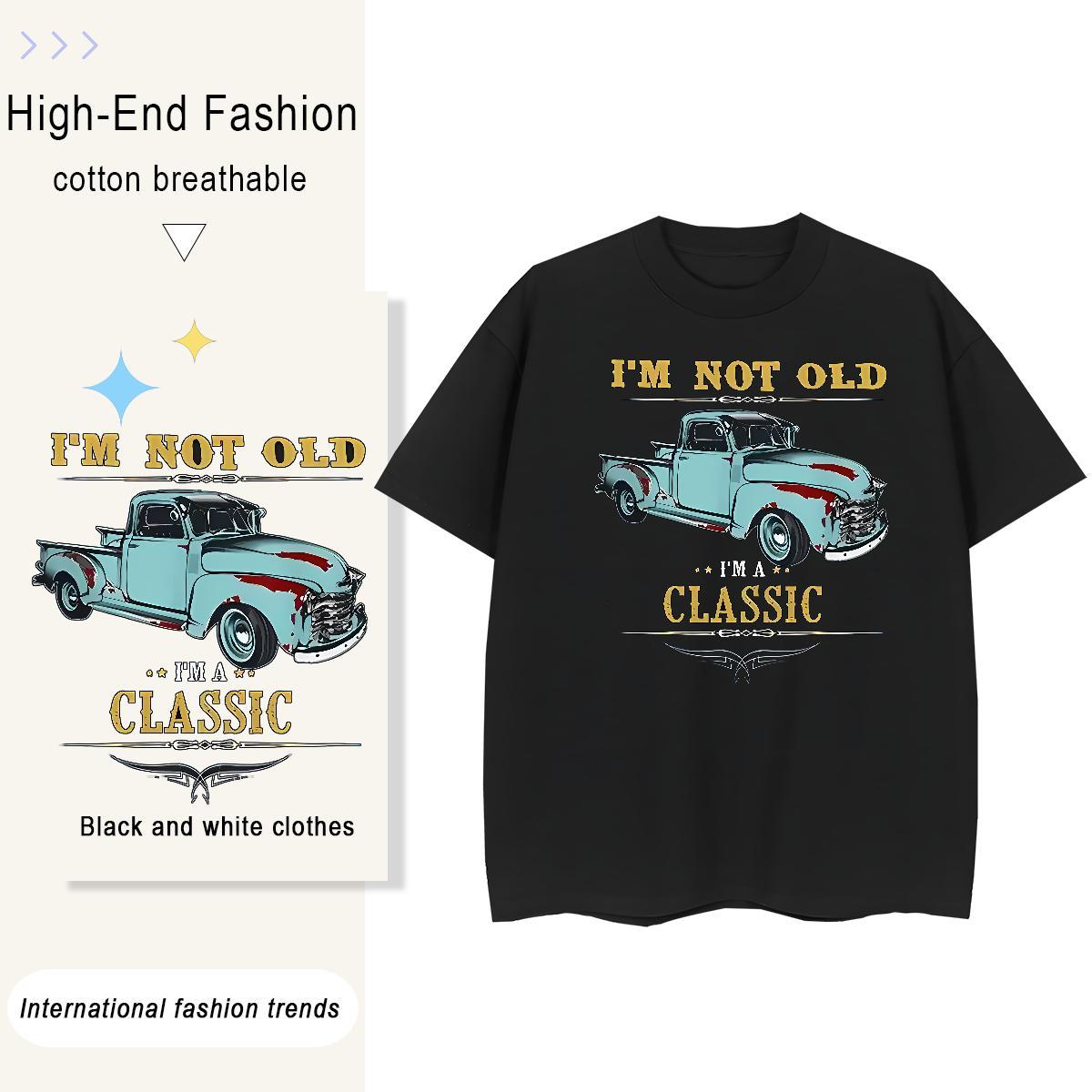 2024 T-Shirts 100% Cotton 230g Round Neck Short Sleeve Sports Street Wear car Lady T shirt Nice Black Oversized Top Shirts