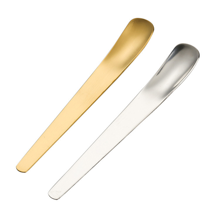 Stainless Steel Coffee Stirrers Spoons Italian Style Cake Spoon Lce Cream Scoop 4 Colors