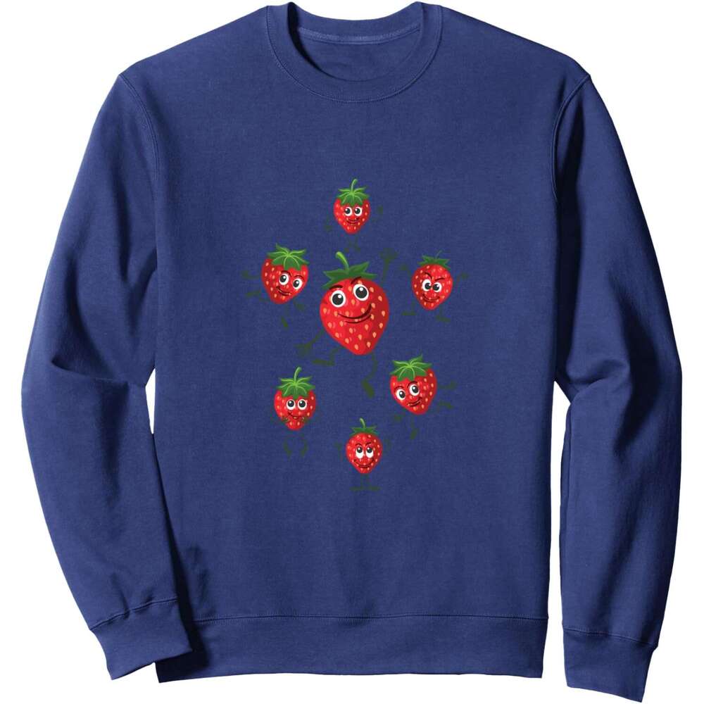 Long Sleeve Shirts for Men sweatshirt Berries Strawberry Lover Funny Gift Sweatshirt T shirt Tee Streetwear Casual tops clothes