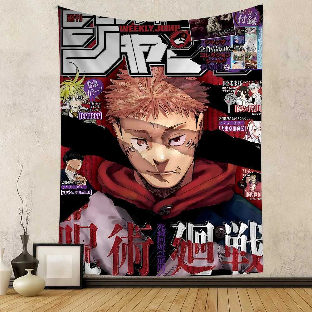 Jujutsu Kaisen Anime Hippie Wall Hanging Tapestries for Living Room Home Dorm Decor Art Home Decor Y240816 - view 3
