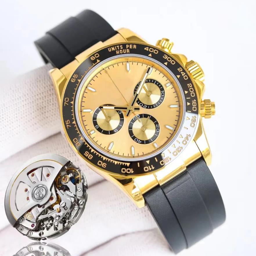 New fashion mens watch 40mm fine steel case strap sapphire glass mirror ceramic bezel Clean watch 4131 automatic mechanical movement Couple Gift